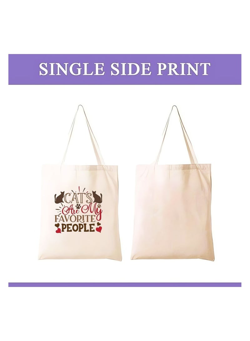 PRINTSHOP4ME International Cat Day Cotton Tote Bag–Eco-Friendly,Reusable Bag|Durable With Cat-Themed Design|Ideal For Daily,Travel And Gifts Cat Lovers - Image 2