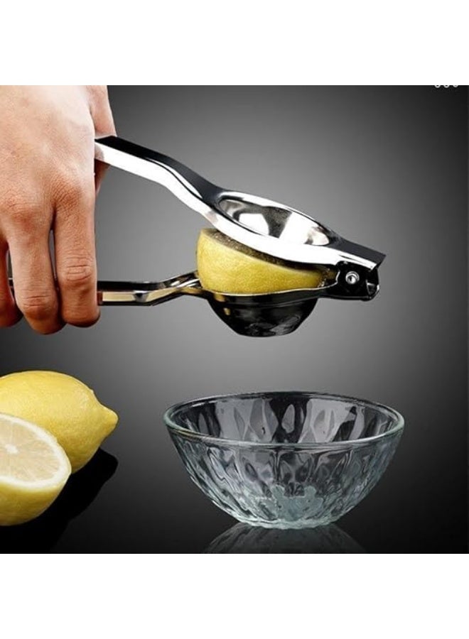 يوريفو عصارة ليمون فاخرة من الفولاذ المقاوم للصدأ - عصارة حمضيات معدنية شديدة التحمل لليمون والليمون الأخضر - ضغط يدوي مريح - سهلة التنظيف ومقاومة للصدأ - أداة متينة للمطبخ - Image 3