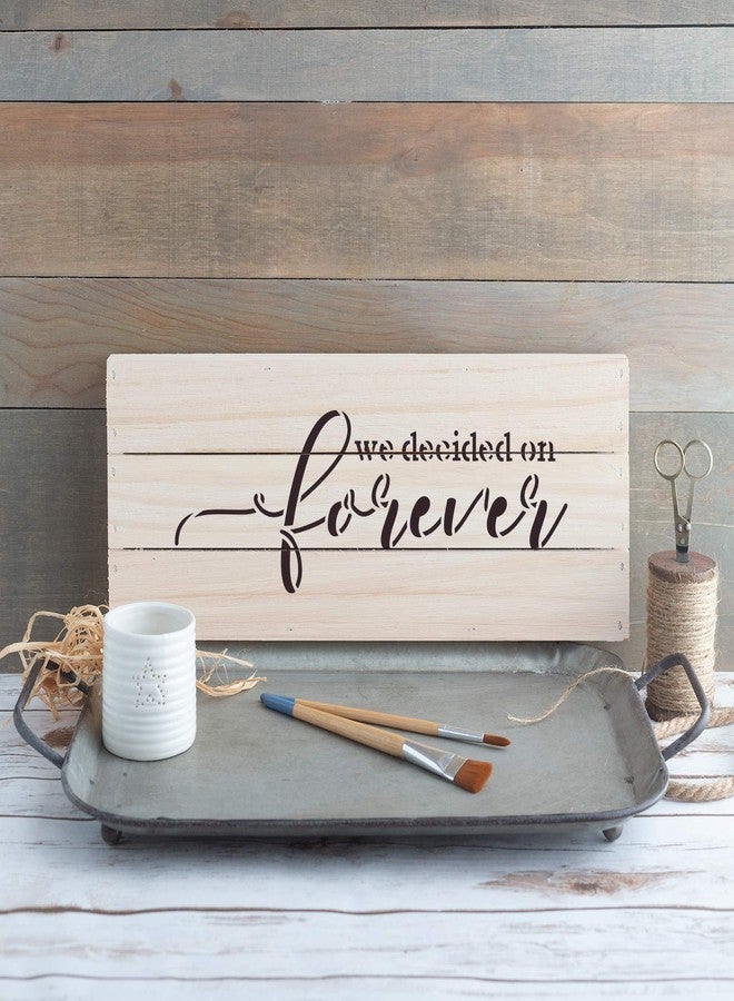 Stencil Revolution We Decided On Forever Wedding Stencil - Forever Stencil, Durable for Crafting Custom Wedding Invitations, Ring Stencil - Image 3