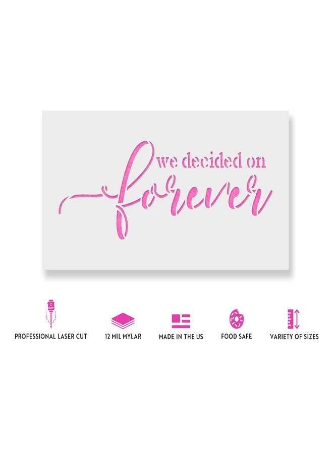 Stencil Revolution We Decided On Forever Wedding Stencil - Forever Stencil, Durable for Crafting Custom Wedding Invitations, Ring Stencil - Image 2