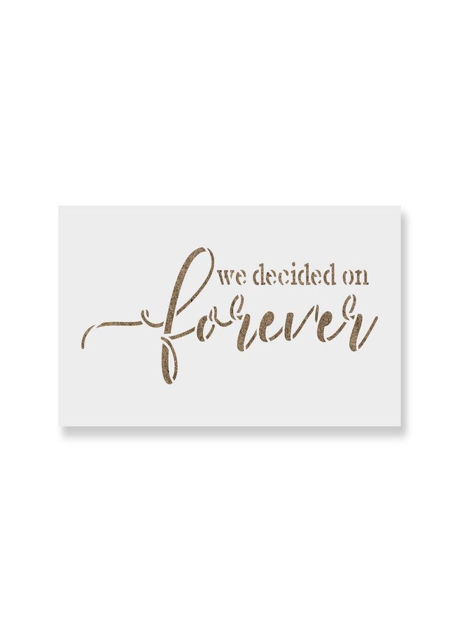 Stencil Revolution We Decided On Forever Wedding Stencil - Forever Stencil, Durable for Crafting Custom Wedding Invitations, Ring Stencil - Image 1