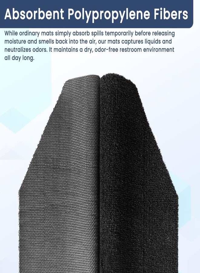 THMINS 6 Pack Commercial Urinal Mats, Non-Slip Urinal Floor Mat for Men's Bathroom, Washable Rubber Urinal Pads for Business Bathroom - Image 4