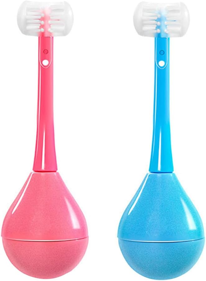 فرشاة أسنان ذات شعيرات ناعمة 2 حبة مقبض مريح للعناية بالفم للأولاد - Image 2