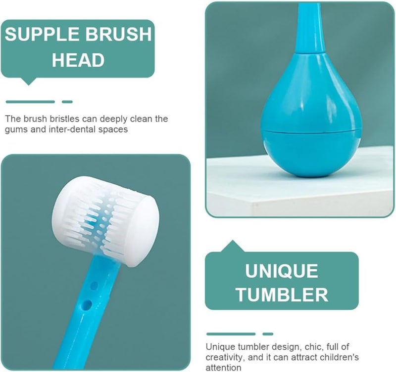 فرشاة أسنان ذات شعيرات ناعمة 2 حبة مقبض مريح للعناية بالفم للأولاد - Image 5