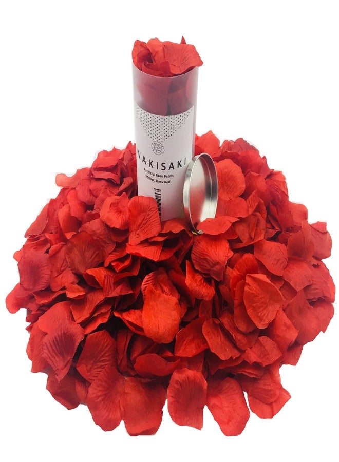 WAKISAKI (Pre-Separated, Scented) WAKISAKI Artificial Silk Rose Petals for Wedding Flower Petals for Romantic Special Night, for Proposal, Anniversary (1,000 PCS, Dark Red) - Image 1