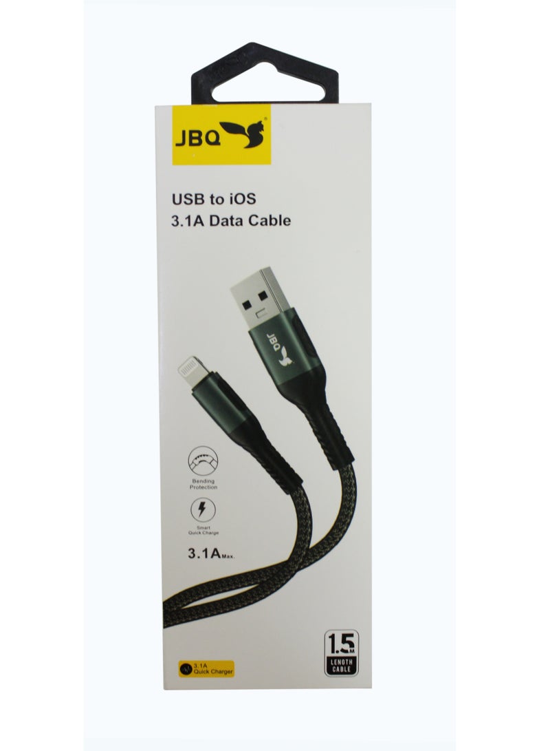 JBQ USB TO iOS DATA CABLE / CHARGER CABLE CABLE LENGTH 1.5M