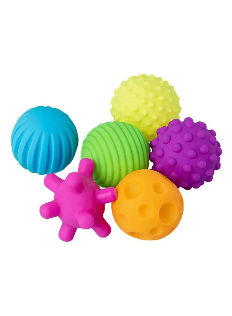 Baby Balls for 3-12 Months and Toddlers 1-3 Years Old Squeaky Bath Ball Toy Sensory Ball Toy for Baby Soft Vinyl with (6 Pieces) - Image 5