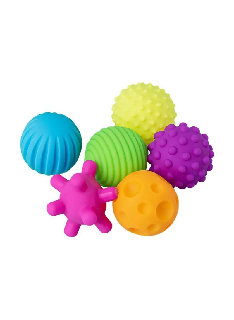 Baby Balls for 3-12 Months and Toddlers 1-3 Years Old Squeaky Bath Ball Toy Sensory Ball Toy for Baby Soft Vinyl with (6 Pieces) - Image 3