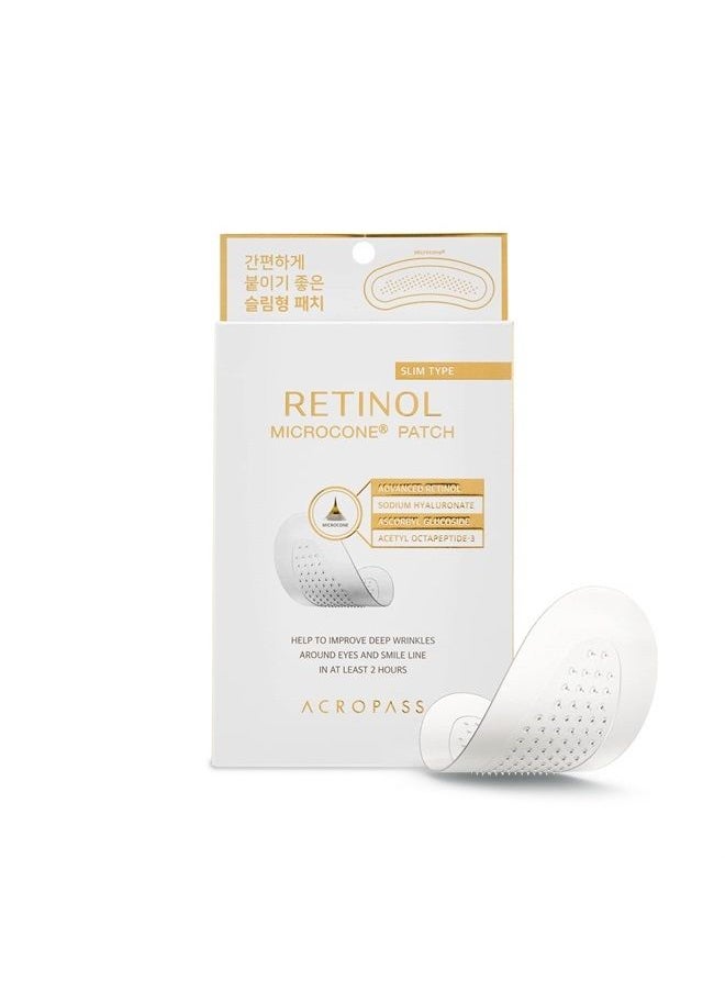 Acropass - ] RETINOL MICROCONE PATCH SLIM(2 patches for eye area/smile lines | Line care | Retinol |Retinol Patch |Wrinkle cares | Smile lines | Forehead lines) - Image 1