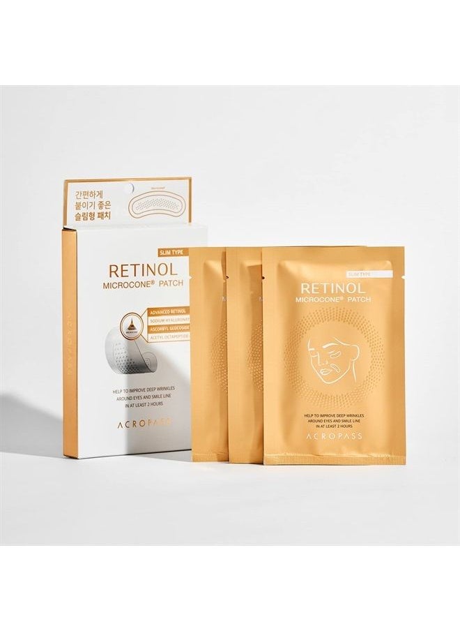 Acropass - ] RETINOL MICROCONE PATCH SLIM(2 patches for eye area/smile lines | Line care | Retinol |Retinol Patch |Wrinkle cares | Smile lines | Forehead lines) - Image 1