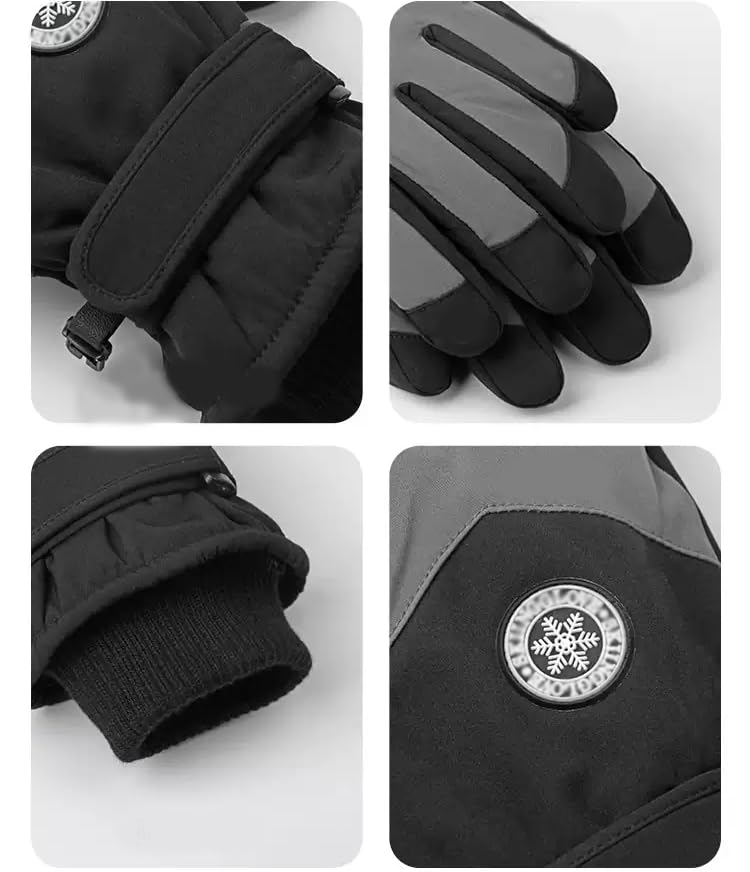 CaySep Winter Ski Gloves for Men Women Plus Velvet Thickened Warm Glove Non Slip Touchscreen Cycling Gloves for Cold Weather - Image 1