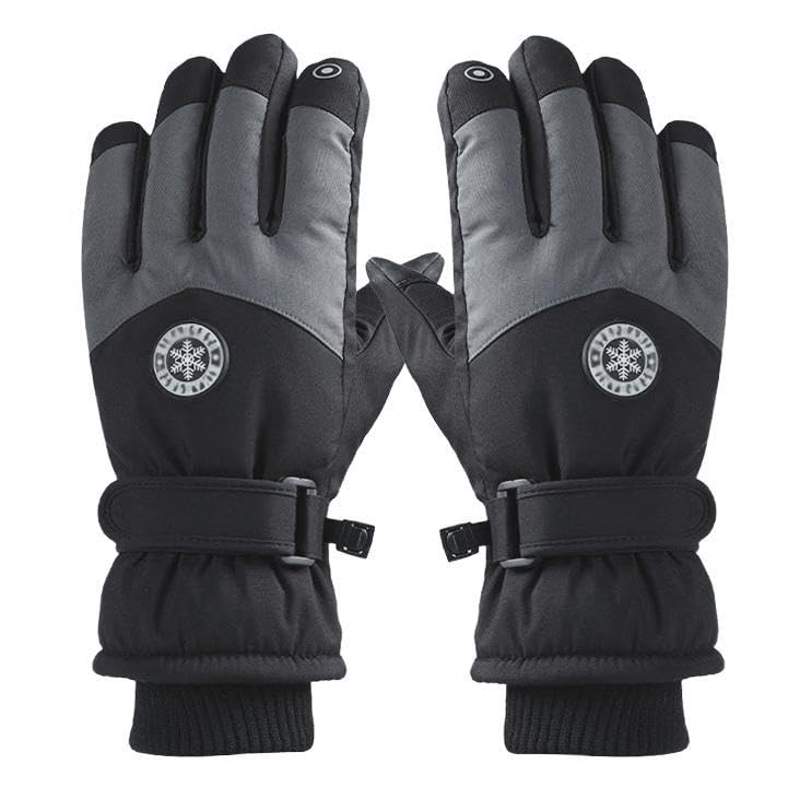 CaySep Winter Ski Gloves for Men Women Plus Velvet Thickened Warm Glove Non Slip Touchscreen Cycling Gloves for Cold Weather - Image 3