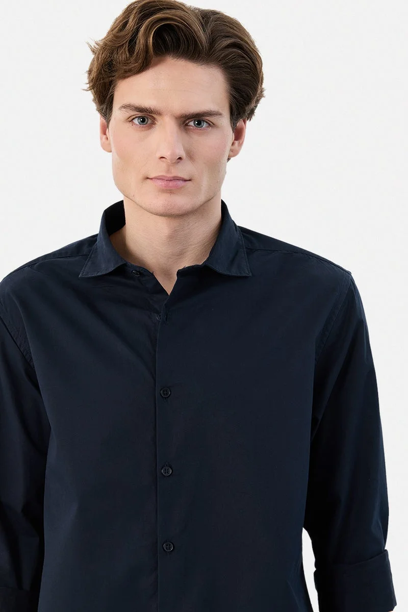 سنيتش قميص قطني % بقصة عادية