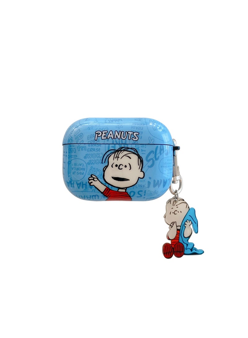 Peanuts غطاء حقيبة مطبوع عليه دب مع مشبك لحافظة آبل إيربودز 1/2