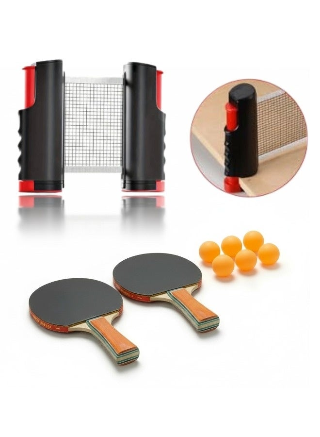 شيبشيب مجموعة تنس طاولة محمولة – طقم بينغ بونغ فوري للألعاب الداخلية والخارجية، للمدرسة والمنزل والمكتب - Image 1