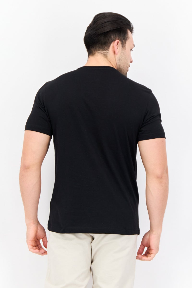 CROSSHATCH Men 5 Pack Short Sleeve Graphic T Shirt, Black - Image 4