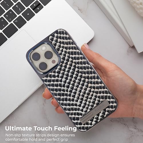 PULOKA for iPhone 14 PRO Case, Back Cover with Kickstand & Metal Camera Ring & 360° Military-Grade Protection, | Ultra Hybrid Slim Case (Black, iPhone 14 Pro) - Image 3