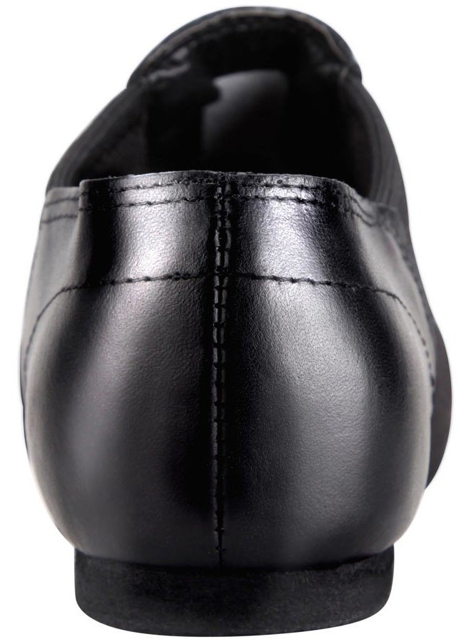 Linodes (5.5M-Heel to Toe 22cm, Black) - Tent Leather Upper Jazz Shoe Slip-on - Image 4