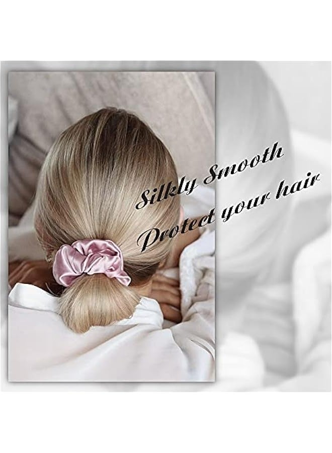 Loquat Luxurious Silk Hair Scrunchies for Women, Pack of 3 - Prevent Breakage and Frizz, Gentle Ponytail Holders for Curly Hair Sleep - Image 5