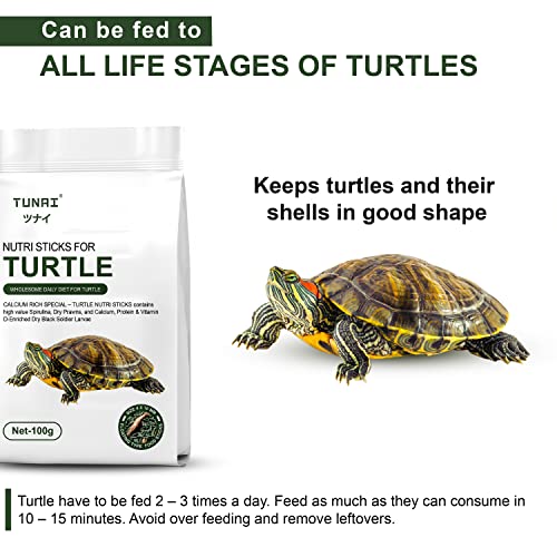 TUNAI 3In1 Adult Turtle Food & Tortoise Food Spirulina Added for Better Shell Health|100G| Contains Nutritious Pellets, Whole Shrimp and Bsfl Insect Larvae, 1 Count - Image 5