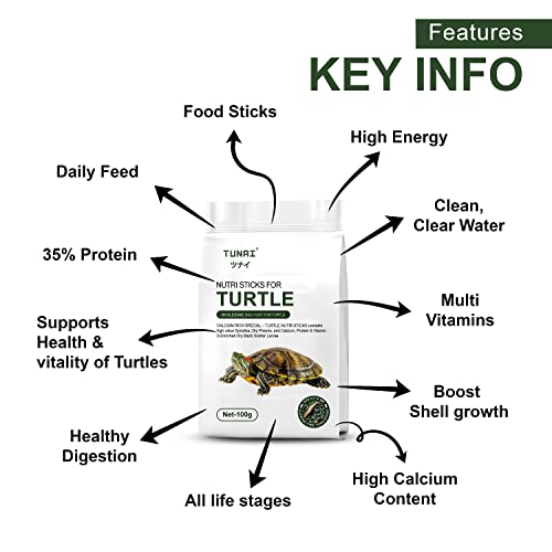 TUNAI 3In1 Adult Turtle Food & Tortoise Food Spirulina Added for Better Shell Health|100G| Contains Nutritious Pellets, Whole Shrimp and Bsfl Insect Larvae, 1 Count - Image 4