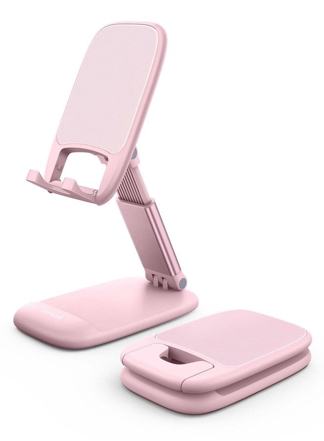 Lamicall Pink Phone Holder, Desk Accessories - Rose Gold Pink Office Cell Phone Holder, Desktop, Office Desks Accessories, Desk Decor for Women, for iPhone, 4-8'' Phone - Image 1