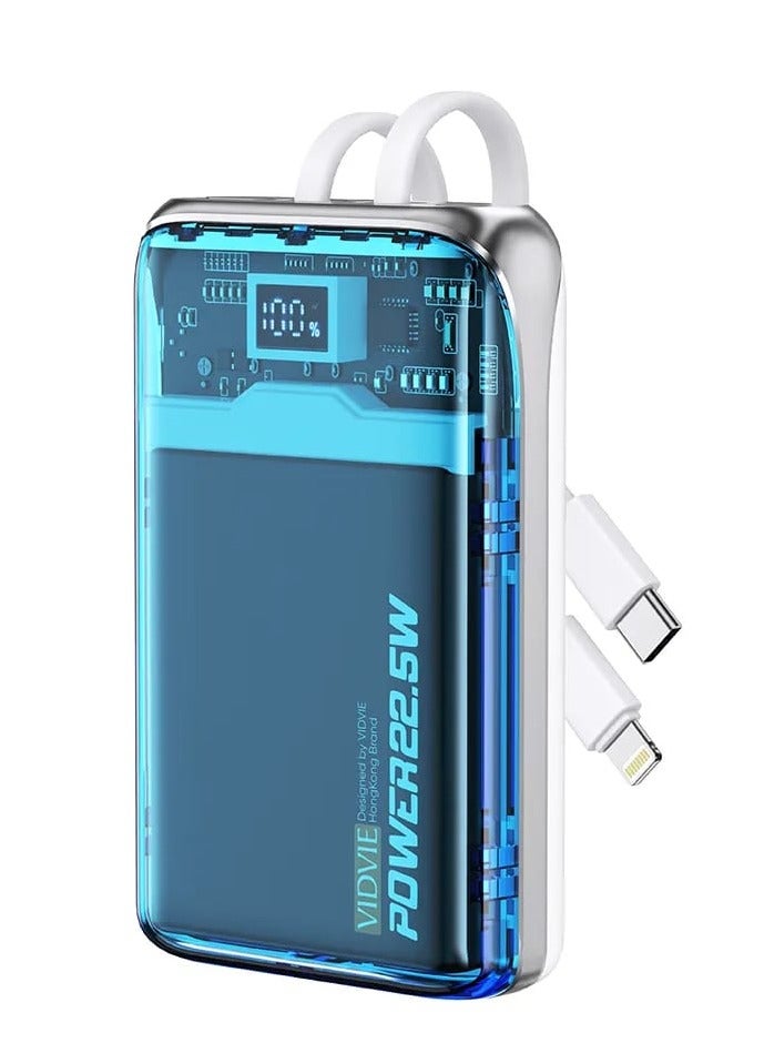 فيدفي بنك طاقة شفاف VIDVIE PB794 عالي السعة 20000 مللي أمبير في الساعة مع شحن سريع ثنائي الأسلاك وميزات أمان متقدمة - Image 1