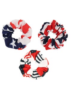 BinaryABC BinaryABC Patriotic 4th of July Hair Bands Hair Ties Ropes Fourth of July National Day Decorations3Pcs 