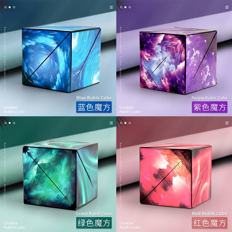 3D Variable Magnetic Infinite Rubik'S Cube Geometric Space Three-Dimensional Decompression Toys Children'S Intelligence - Image 5