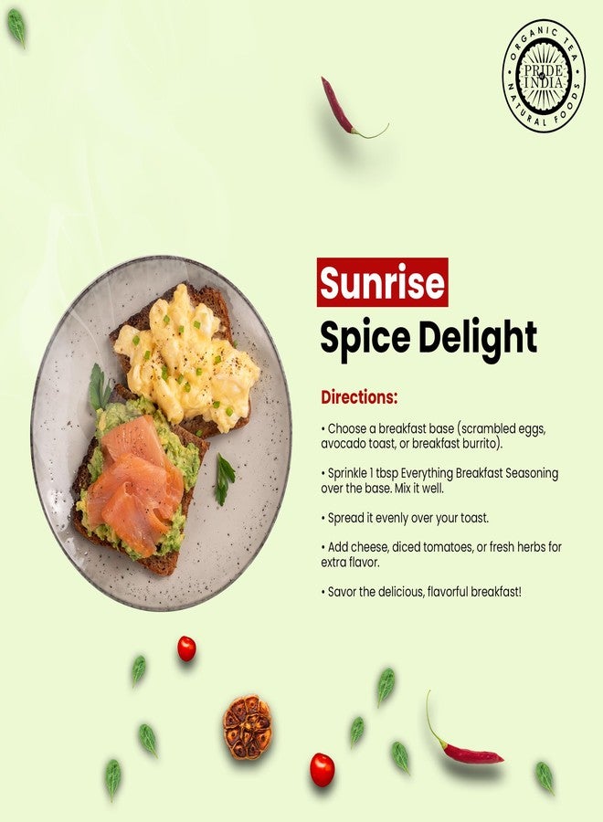 Pride of India Breakfast Seasoning | Sweet & Spicy Spice Blend for Bagels, Scramble, Sausages, Burrito, Pancakes - Vegan, Gluten-Free | Dual Sifter Bottle 2.3 oz (65 gm) - Image 5