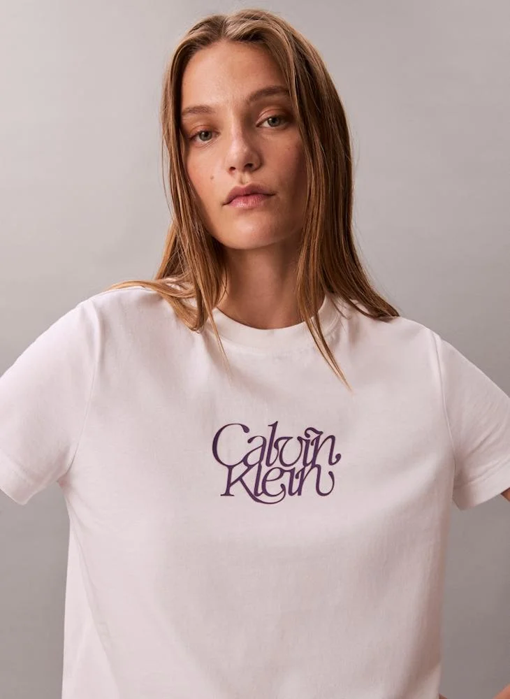 Calvin Klein Jeans  Graphic Crew Neck T-Shirt for Women | Best Price UAE