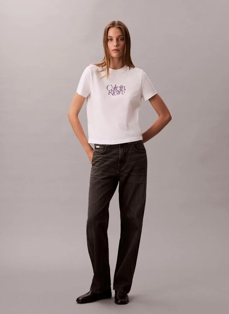 Calvin Klein Jeans  Graphic Crew Neck T-Shirt for Women | Best Price UAE