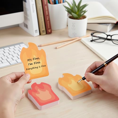 Dalycro Dumpster Fire Sticky Notes Set, 350 Sheets Funny Sticky Post It Notes for Work and Office, Dumpster Fire Desk Accessories for Coworkers Boss Gift Christmas Birthdays (Garbage Can Set) - Image 4