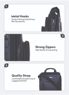 PARAJOHN Vertical Slipcase Secure Business Professional Multi Purpose Travel Laptop Bag with Hideaway Handles, Cross Shoulder Strap, Protective Padding/Office Bag/Macbook Bag/Backpack  - Image 3