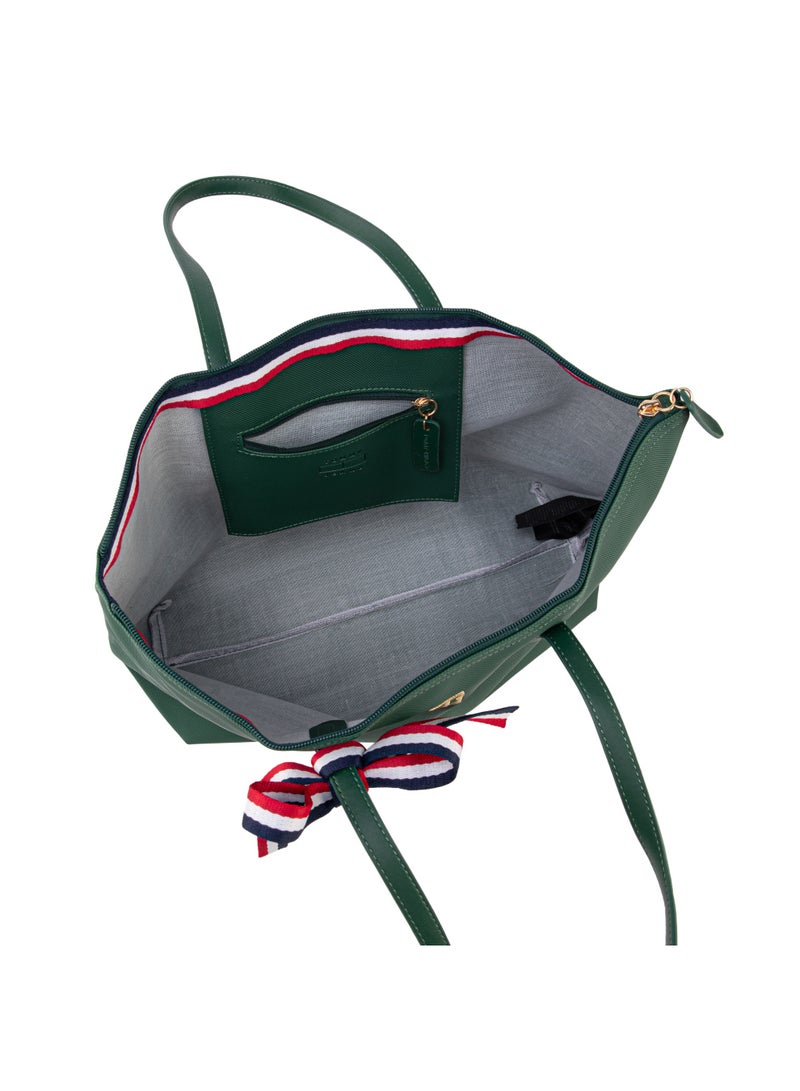 Tommy Hilfiger Denim حقيبة توتي لنساء من تومي هيلفيجر، حقيبة كتفية وفنية ومتعددة الاستخدامات مع شريط إشارات مميزة وعالية السعة للسفر والعمل والسباحة والرياضة - Image 4