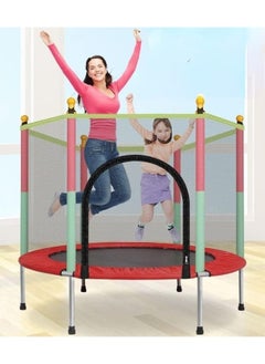 Generic 1.4M Indoor and Outdoor Children's Safety Trampoline Baby Bounce Bed Small Children Adult Fitness Belt Protection Net Family Toys Trampoline  - Image 2