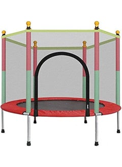 Generic 1.4M Indoor and Outdoor Children's Safety Trampoline Baby Bounce Bed Small Children Adult Fitness Belt Protection Net Family Toys Trampoline  - Image 1