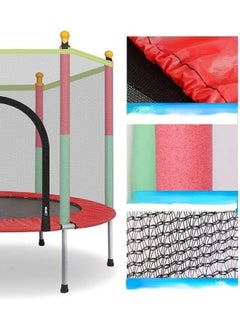 Generic 1.4M Indoor and Outdoor Children's Safety Trampoline Baby Bounce Bed Small Children Adult Fitness Belt Protection Net Family Toys Trampoline  - Image 3