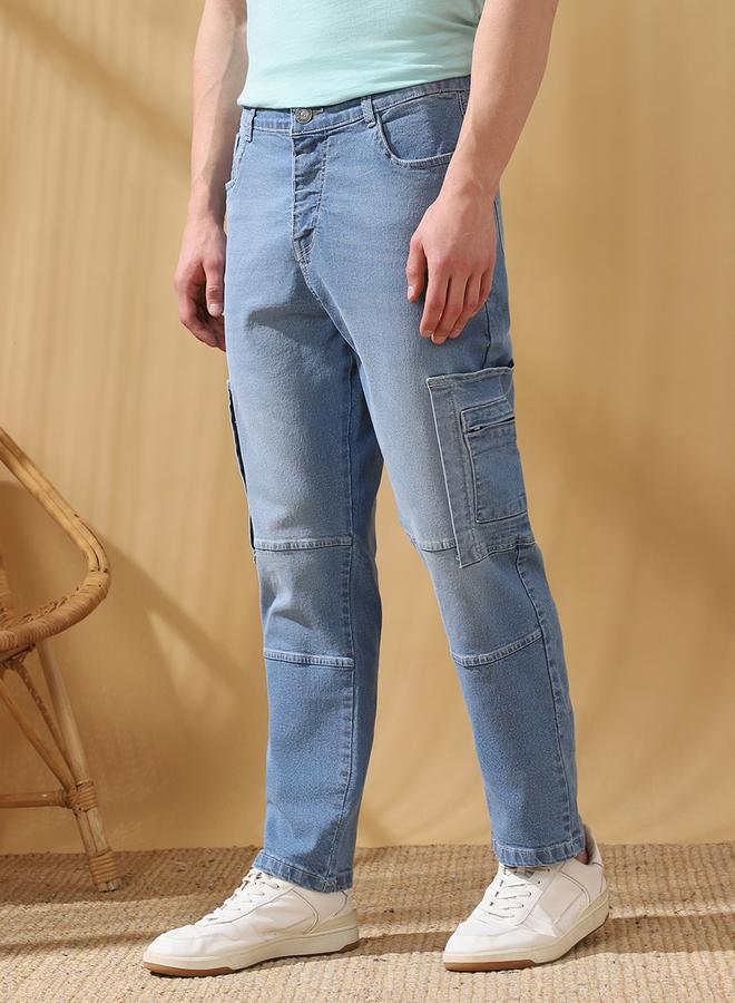 Dennis Lingo Men's Indigo 100% Cotton Solid Pattern Full Length Relaxed Jeans  - Image 3