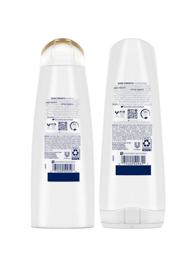 Dove Bond Strength Shampoo & Conditioner Set - Daily Strengthening Treatment for Dry, Damaged Hair, 12 Oz Ea - Image 2