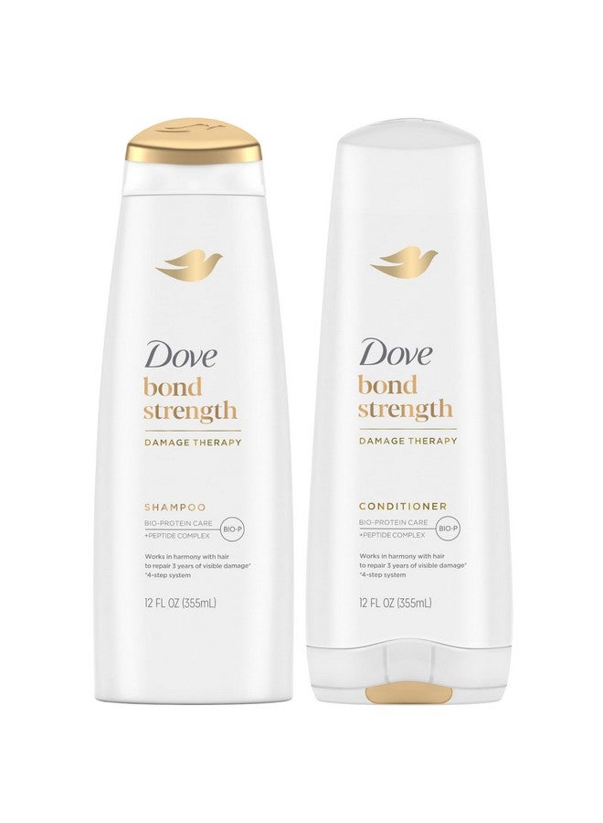Dove Bond Strength Shampoo & Conditioner Set - Daily Strengthening Treatment for Dry, Damaged Hair, 12 Oz Ea - Image 1