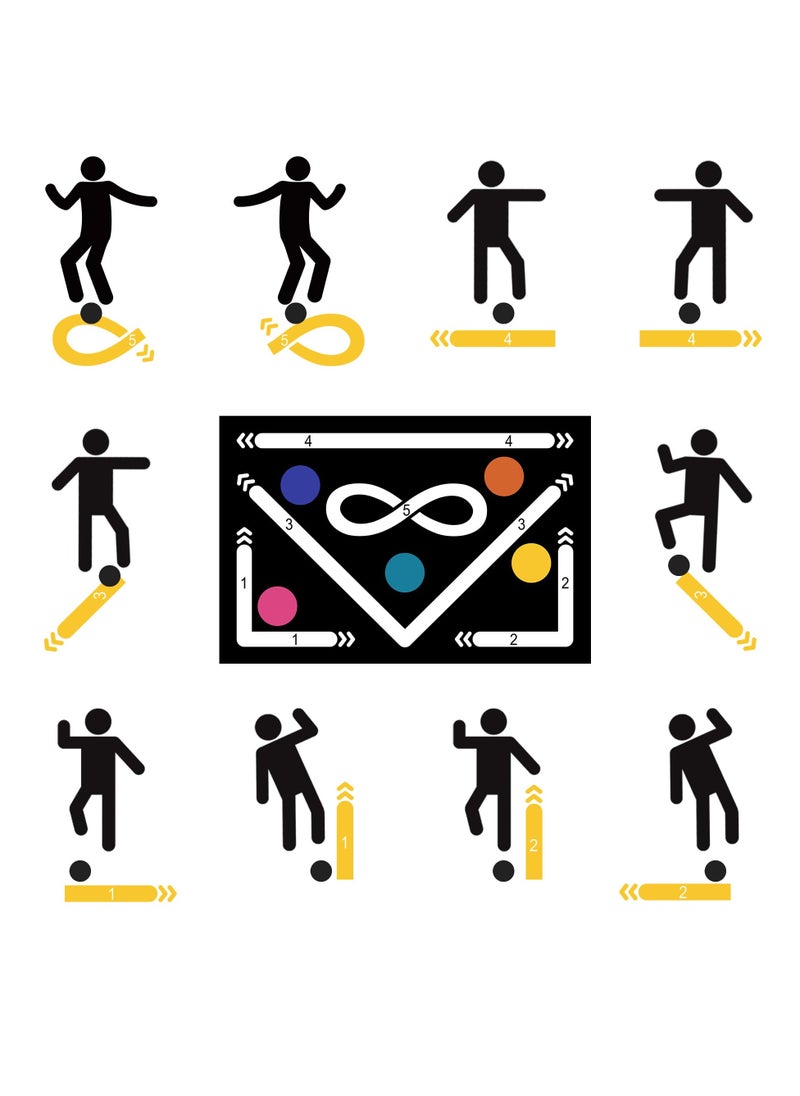 SYOSI Football Footstep Training Mat 60x90cm Soccer Training Mat Anti Skid Footwork Mat for Soccer Skills Training Silent Shock Absorption Training Pace Ball Sport Mat for Kids and Adults  - Image 3