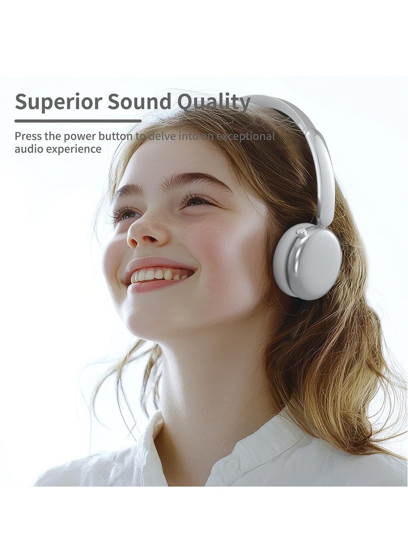 فينجر تايم سماعات رأس ستيريو لاسلكية بصوت عالي، وقت تشغيل يصل إلى 80 ساعة، مسافة تشغيل تصل إلى 10 أمتار، وسائد أذن مريحة، حزام رأس قابل للتعديل وتصميم قابل للطي - Image 5