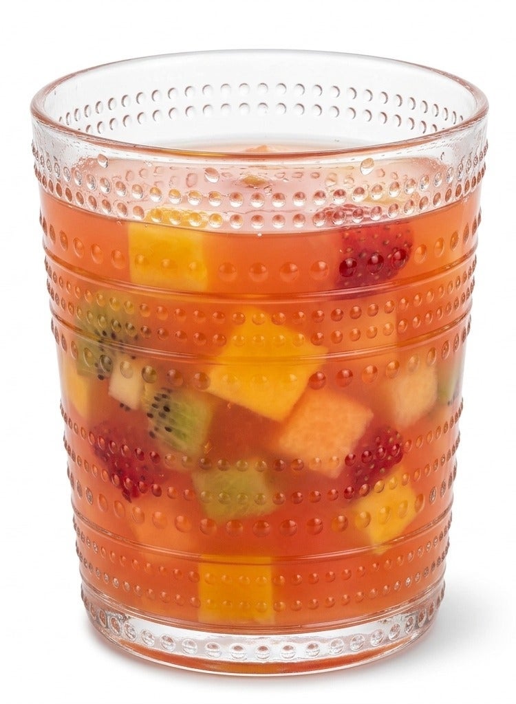 TarHong Beaded 15.6oz Double Old Fashioned Acrylic Drinking Glass – Clear BPA-Free Shatter Resistant Tumbler, Textured Non-Slip Design for Water, Juice, Whiskey & Cold Drinks, Indoor Outdoor Reusable Drinkware - Image 1