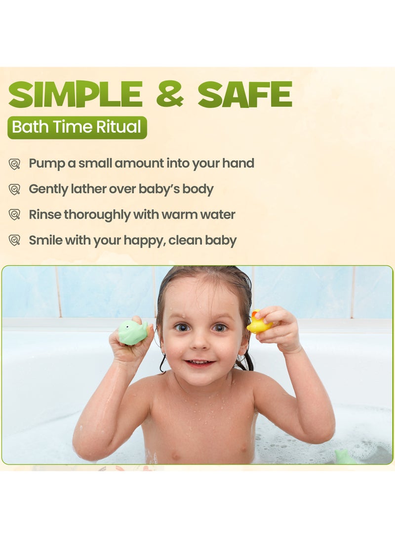 Enfant Organic Plus Baby Moisture Body Wash 300ML Pump Baby Body Wash Gentle To Clean & Nourish pH Balance Plant-Based Formula Contains OAT And OLIVE OIL Which Gently Cleans and Nourishes Baby’s Skin Dermatologically Tested From Germany - Image 4