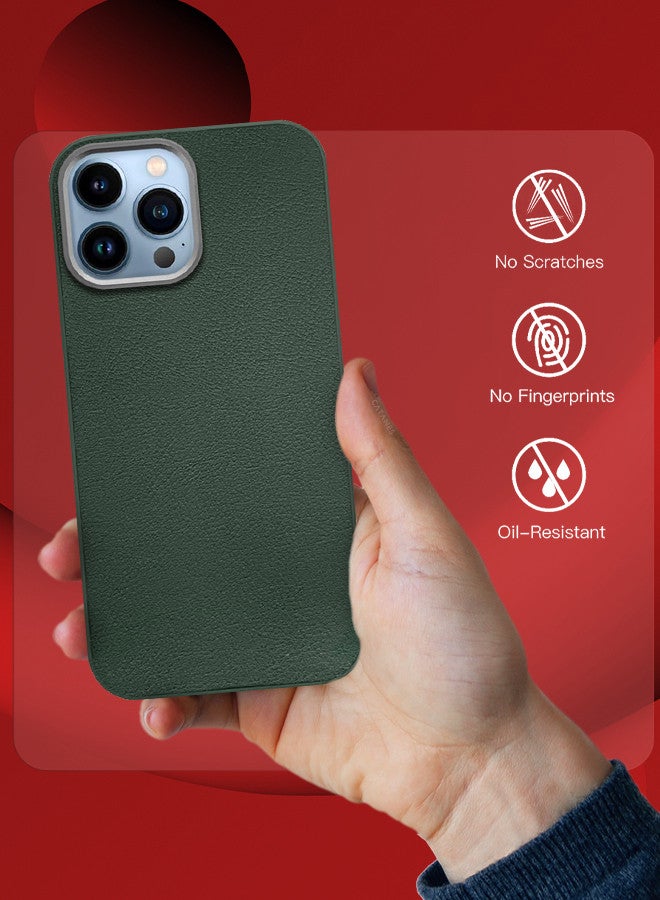 CATANES (for iPhone 13 Pro Max) 2 Pack Case Cover and Screen Protector Leather Case with Lens Frame Shockproof Full Body Protective Cover Green - Image 5
