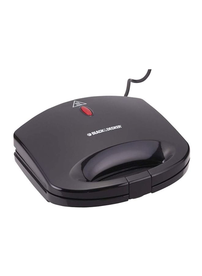 BLACK+DECKER Sandwich Maker, 2 Slice, Non-Stick Cooking Plates, Heat Protection, Indicator Lights, Vertical Storage, Easy Cleaning, Durable Design, Quick Meals, 600 W TS1000-B5 Black - Image 4