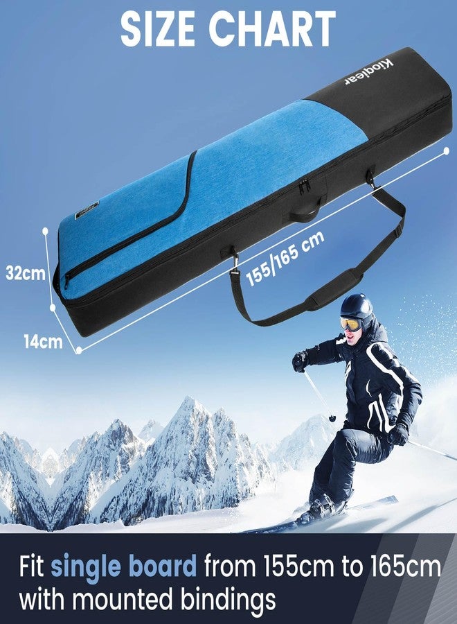 Kioqiear Snowboard Bag Reinforced Padded snowboard Bag,Perfect for Air Plane Travel for Snowboard, Goggles, Gloves,Ski boots,Available Length in 155cm 165cm.(155.blue) - Image 2