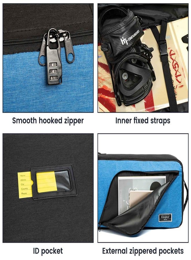 Kioqiear Snowboard Bag Reinforced Padded snowboard Bag,Perfect for Air Plane Travel for Snowboard, Goggles, Gloves,Ski boots,Available Length in 155cm 165cm.(155.blue) - Image 5