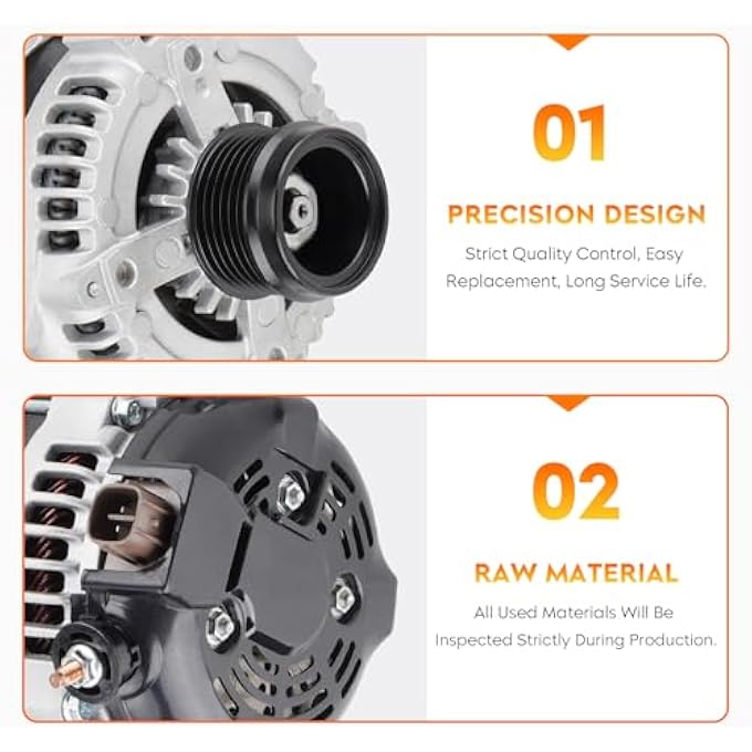 AEagle New Alternator for Toyota Corolla 1.8L 2009 2010 2011 2012 2013, Matrix 09 10, Pontiac Vibe 09-10 104210-2800, 104210-2801, 104210-5480, 27060-0T040, 27060-0T041, 27060-37040 - Image 5